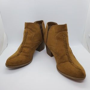 Tan Heeled Ankle Boots